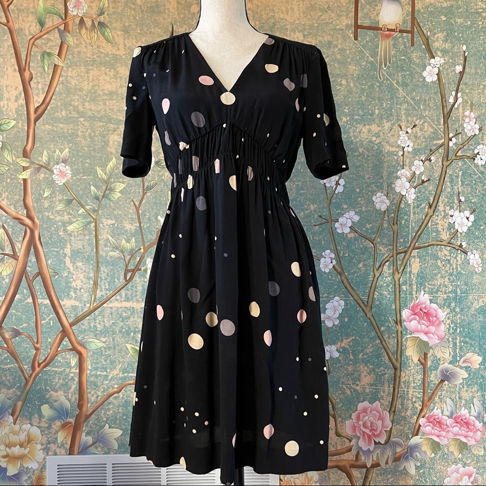 Anthropologie HD in Paris Polka Dot Dress Size 2